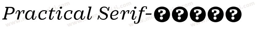 Practical Serif字体转换